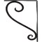 Ekena Millwork Edwards Wrought Iron Bracket, (Single center brace), Antiqued Silver 1 1/2"W x 10"D x 12"H BKTM01X10X12SEDASV - alternate 3